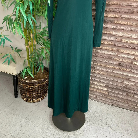 Felix Arbeo for Aventura Vintage 70s Green  High Neck Maxi Dress Size Small - Picture 5 of 8